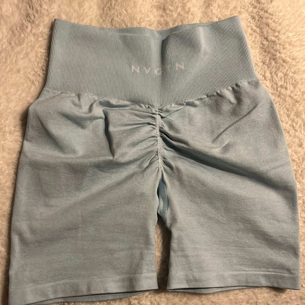 Nvgtn Scrunch Pastel Blue Shorts